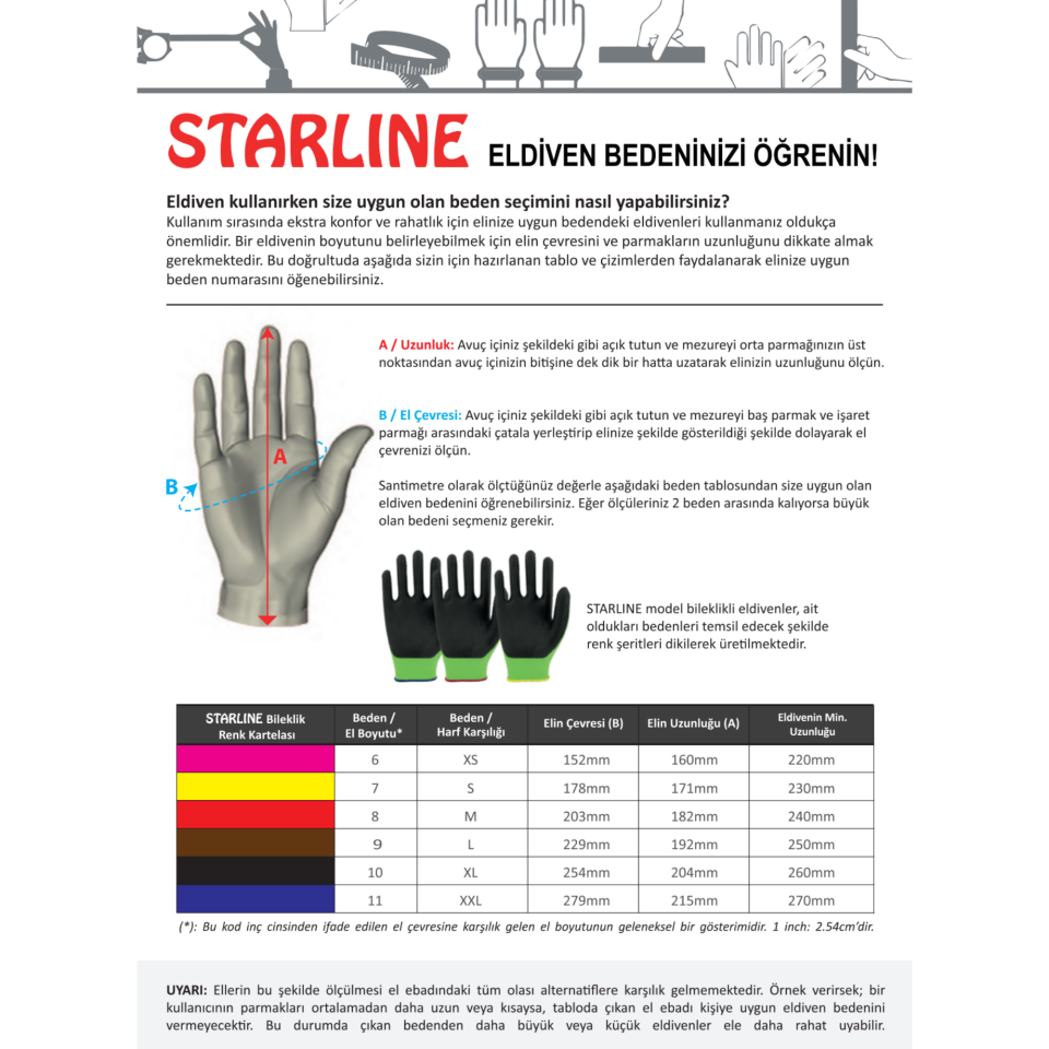Starline E-125615 TPR Kaplama HPPE Astar Darbelere Karşı C Kesilme Dirençli İş Eldiveni (3X42C)