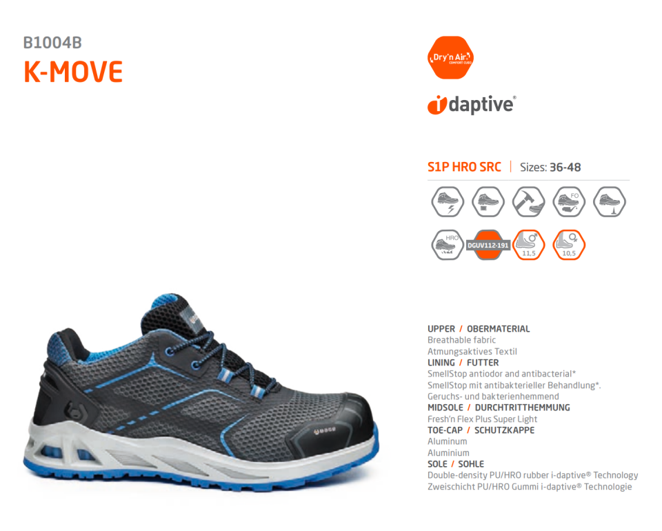 Base B1004B K-Move S1P HRO SRC İş Ayakkabısı