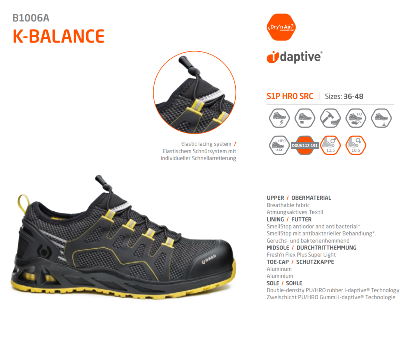 Base B1006A K-Balance S1P HRO SRC İş Ayakkabısı