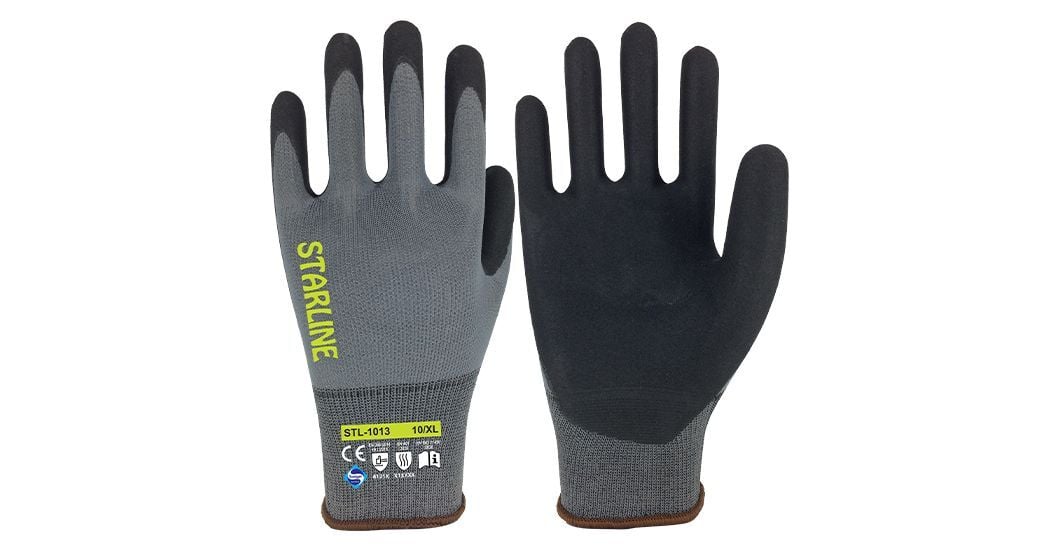 Starline STL-1013 Dikişsiz 1/2 Köpük Nitril İş Eldiveni (Islak/Kuru Kavrama)