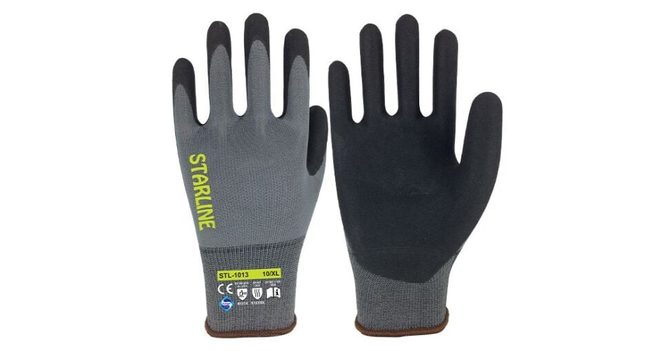Starline STL-1013 Dikişsiz 1/2 Köpük Nitril İş Eldiveni (Islak/Kuru Kavrama)