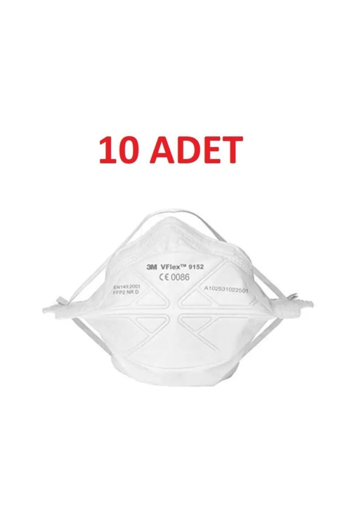 09152 Ffp2 Ventilsiz N95 Maske ( 10 Adet ) iş güvenliği ekipmanı