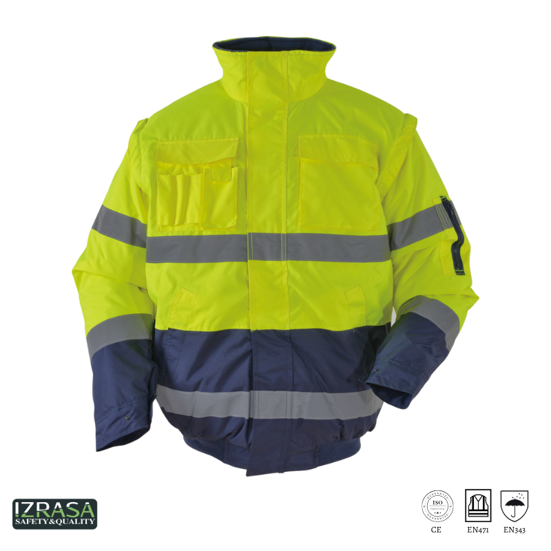 IZRASA™ 300 D Oxford Kolları Çıkmalı İçi Polarlı Pilot Mont iş güvenliği ekipmanı