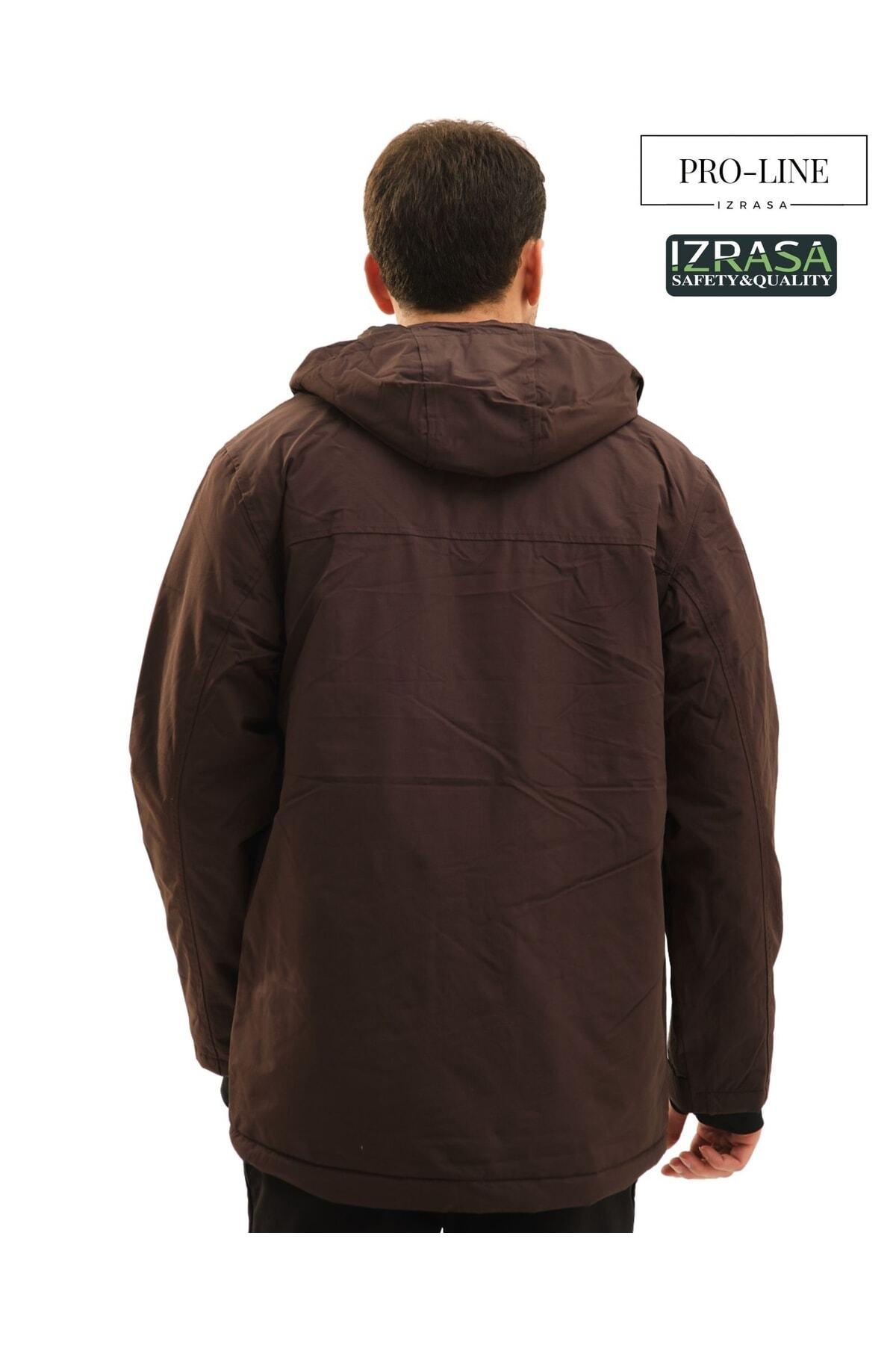 IZRASA™ ProLine 250 D Yırtılmaz Çok Fonksiyonlu Kahverengi Parka