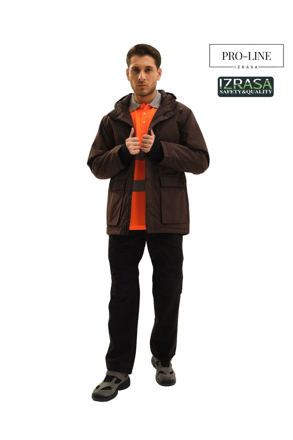 IZRASA™ ProLine 250 D Yırtılmaz Çok Fonksiyonlu Kahverengi Parka