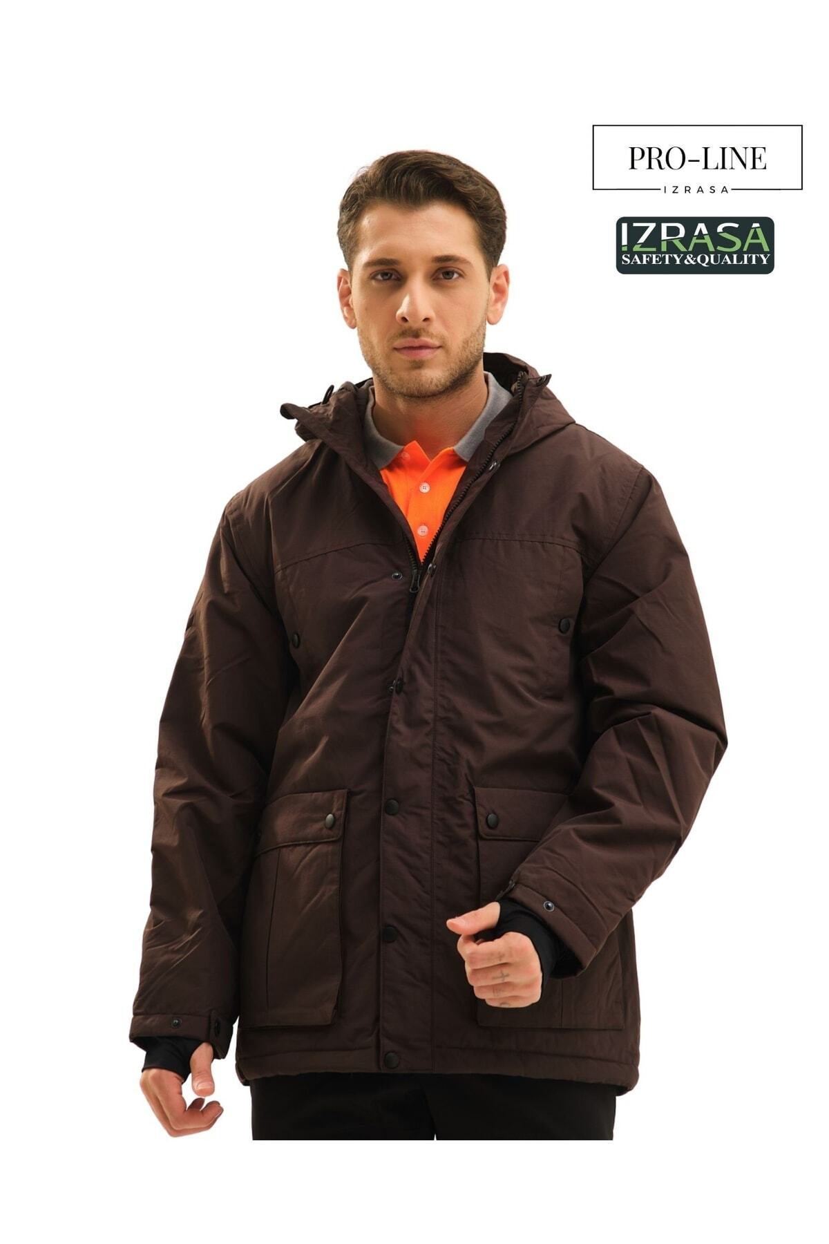 IZRASA™ ProLine 250 D Yırtılmaz Çok Fonksiyonlu Kahverengi Parka