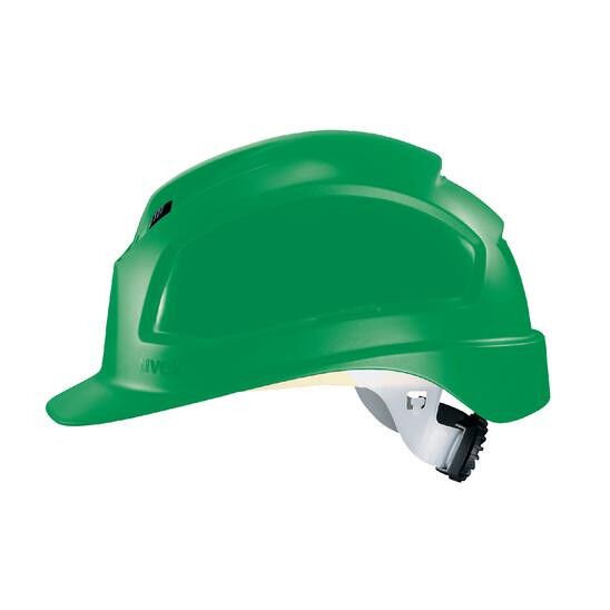 Uvex 9772430 BWR- Yeşil Baret Uzun Siper + HDPE +  6 Nokta İçlik + Ter Bandı iş güvenliği ekipmanı