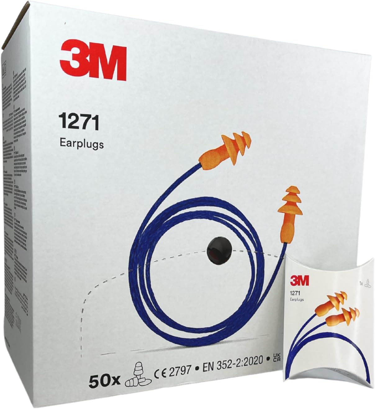 3M 1271 Kulak Tıkaçları, 25 dB, Kordonlu 50 çift