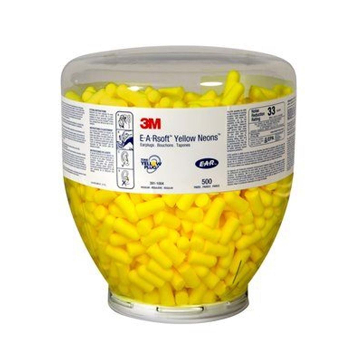 3M E.A.R Soft Yellow Neons Refill 500'Lü Damacana (Dispansere Uygun) iş güvenliği ekipmanı