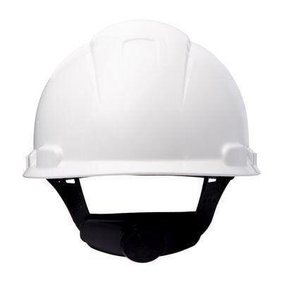 3M H700NVI White Hard Hat Ratchet Vented with Plastic Sweatband