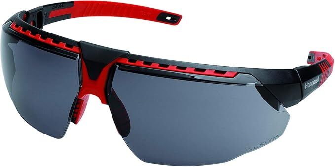 Honeywell 1034837 Goggle Avatar Siyah/Kırmızı FRM Göz Merceği Gri HS iş güvenliği ekipmanı