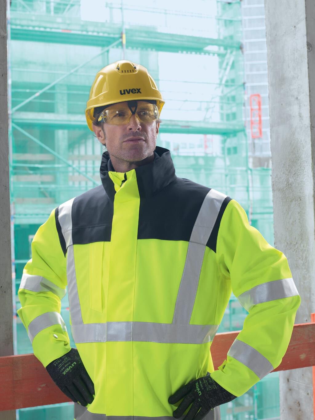 Uvex 9772040 IES- Sarı Baret Mühendis HDPE Havalandırma+  6 Nokta İçlik + Ter Bandı koruyucu ürün görseli