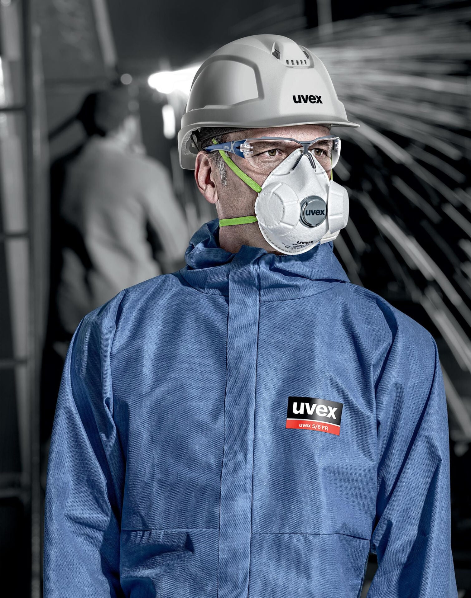 Uvex 9772040 IES- Beyaz Baret Mühendis HDPE Havalandırma+  6 Nokta İçlik + Ter Bandı koruyucu ürün görseli