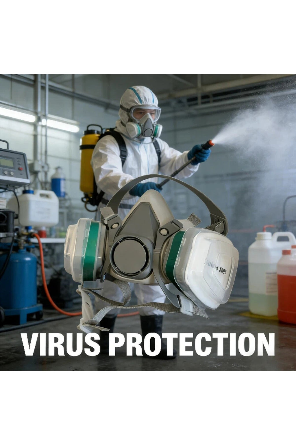 63003M Yarım Yüz Gaz Maskesi+6057 ABE1 Gaz ve Buhar Filtresi