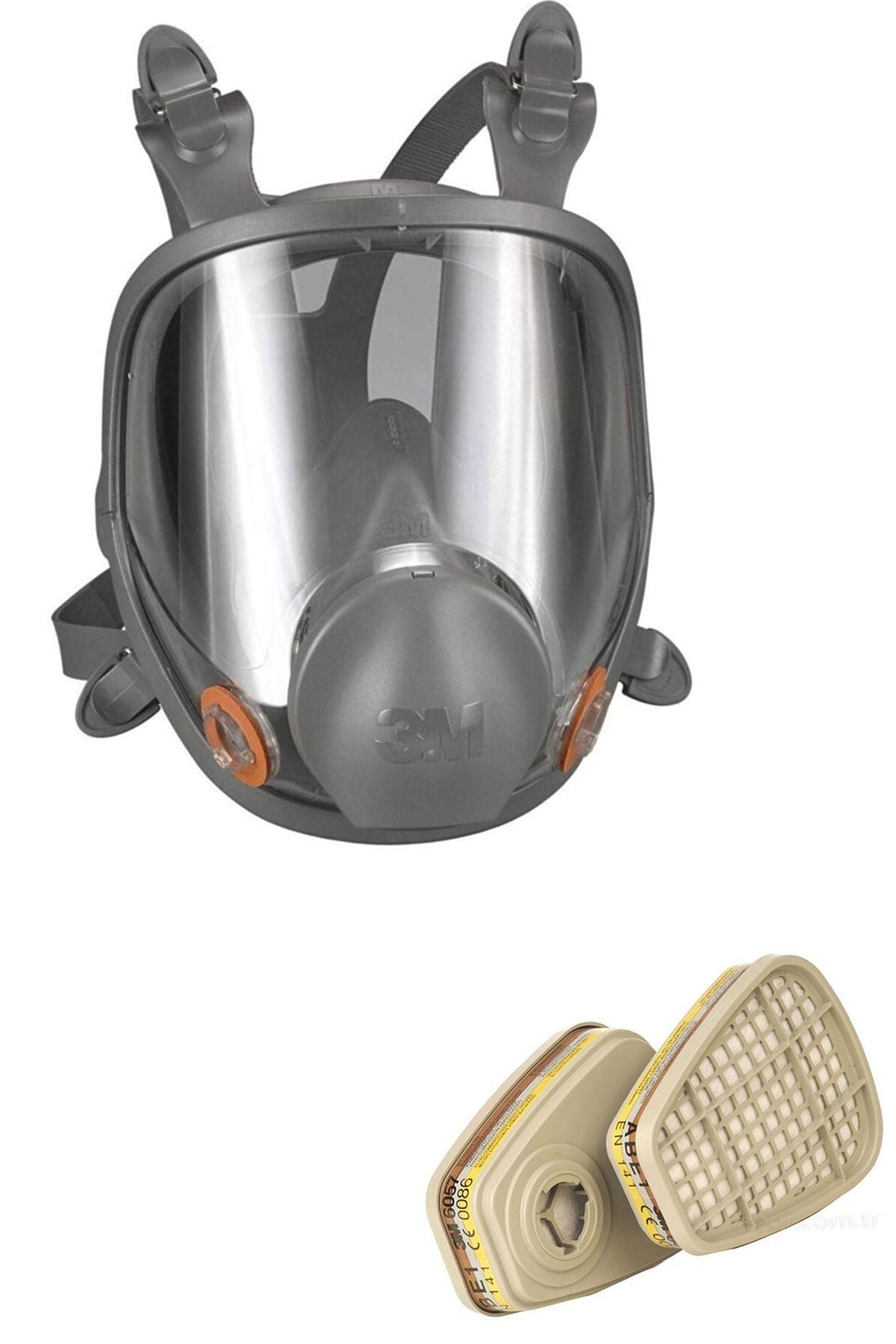 6800 Tam Yüz Filtreli Koruyucu Maske Ve 2 Adet 6057 Filtre