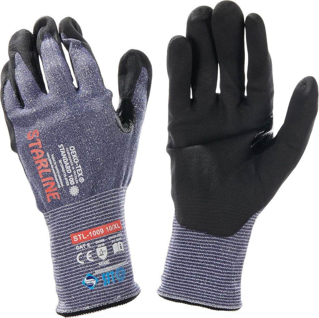 Starline STL-1009 C Seviye Kesilmez Köpük Nitril Eldiven (4X42C) iş güvenliği ürünü