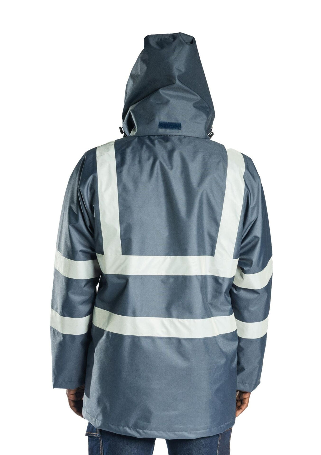 Alaska 5 in 1 Parka İş Kaban Lacivert 300D Oxford PU Kaplı iş güvenliği ürünü
