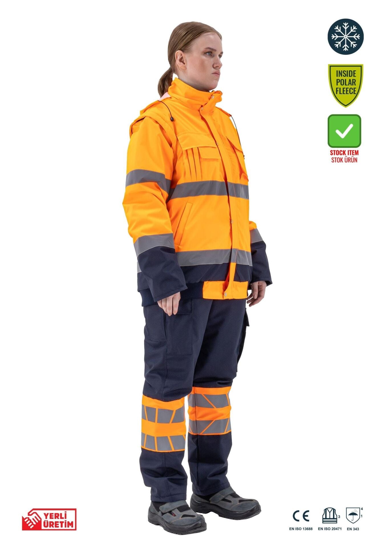 Alaska Hi-Vis 2 in 1 Mont Reflektörlü Polar Astar  300D Oxford PU Kaplı koruyucu ürün görseli