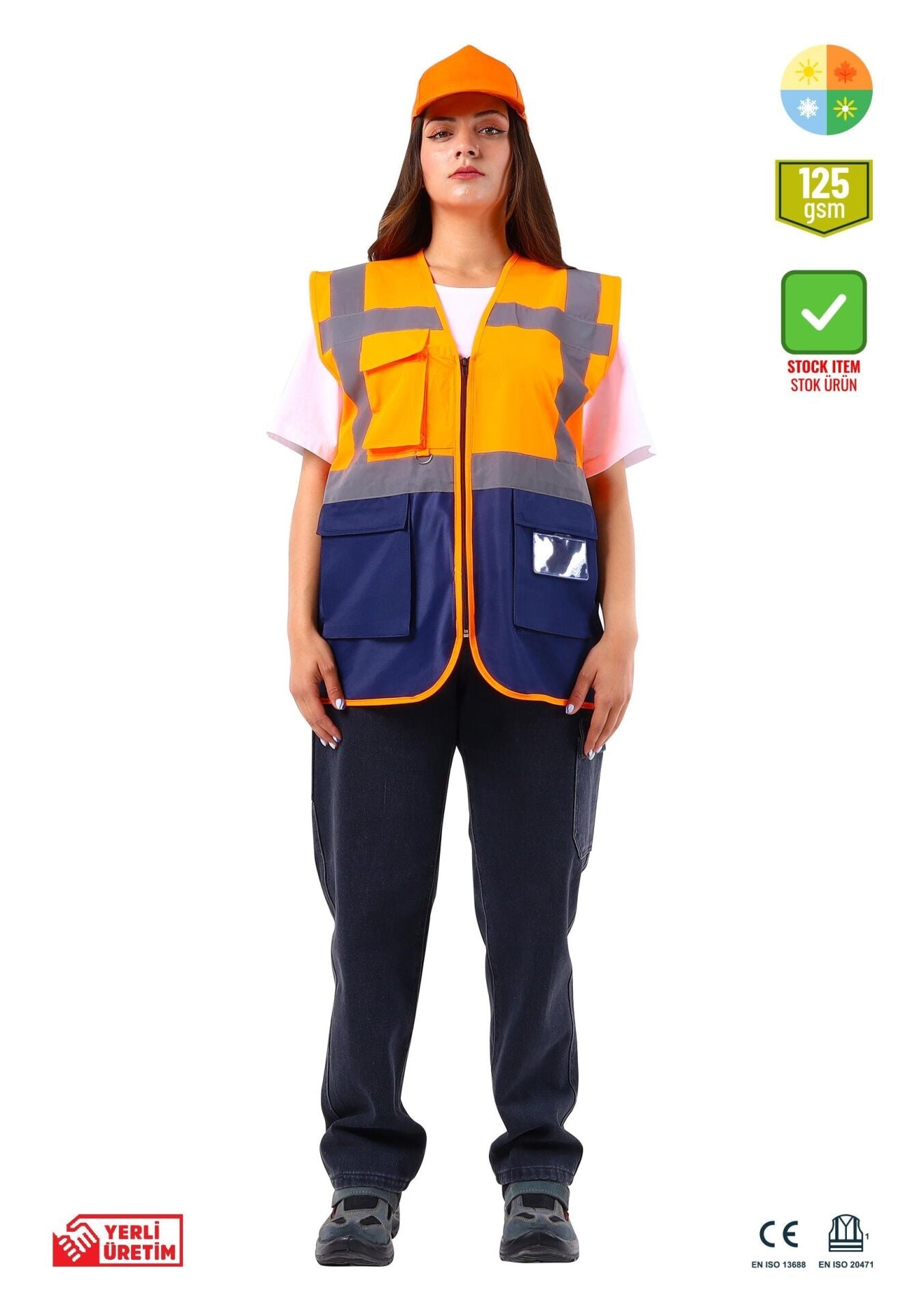 Alaska Hi-Vis Reflektörlü Mühendis Yelek 125 Gr koruyucu ürün görseli