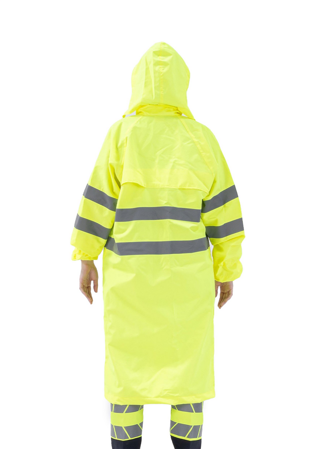 Alaska Hi-Vis Yağmurluk Uzun Reflektörlü 1500D Oxford PU Kaplı Çantalı koruyucu ürün görseli