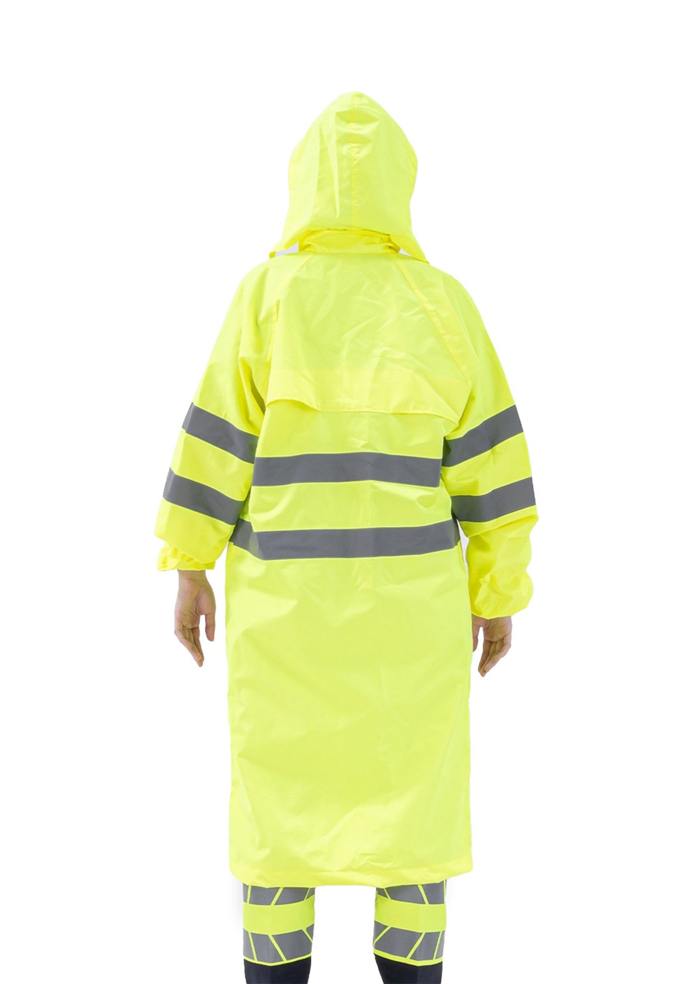 Alaska Hi-Vis Yağmurluk Uzun Reflektörlü 1500D Oxford PU Kaplı Çantalı koruyucu ürün görseli