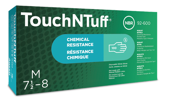 Ansell Touchntuff 92-600 Tek Kullanımlık Pudrasiz Nitril Eldiven koruyucu ürün görseli