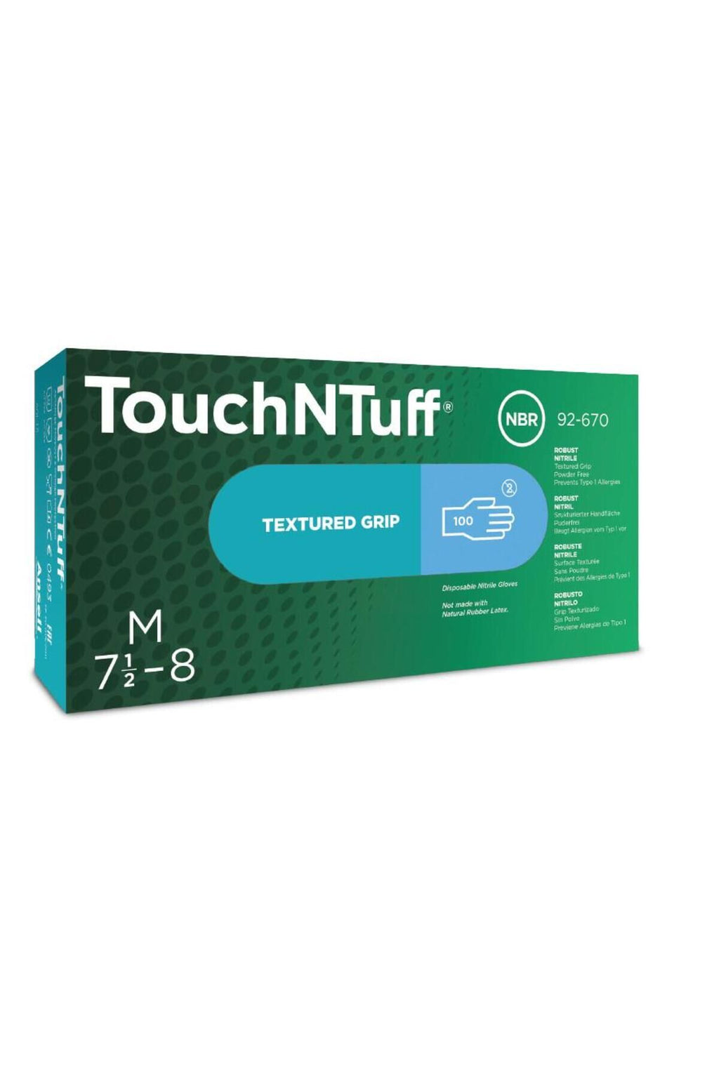 Ansell TouchNTuff® 92-670 Tek Kullanımlık Nitril İş Eldiveni (100 Adet/Kutu) iş güvenliği ürünü