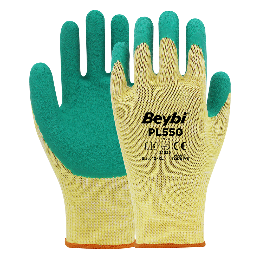 Beybi PL550 Polyester Örme Lateks Kaplı İş Eldiveni