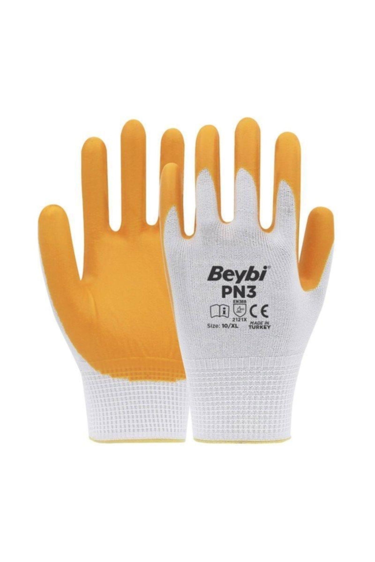 Beybi PN3 Polyester Örme Sarı Nitril İş Eldiveni