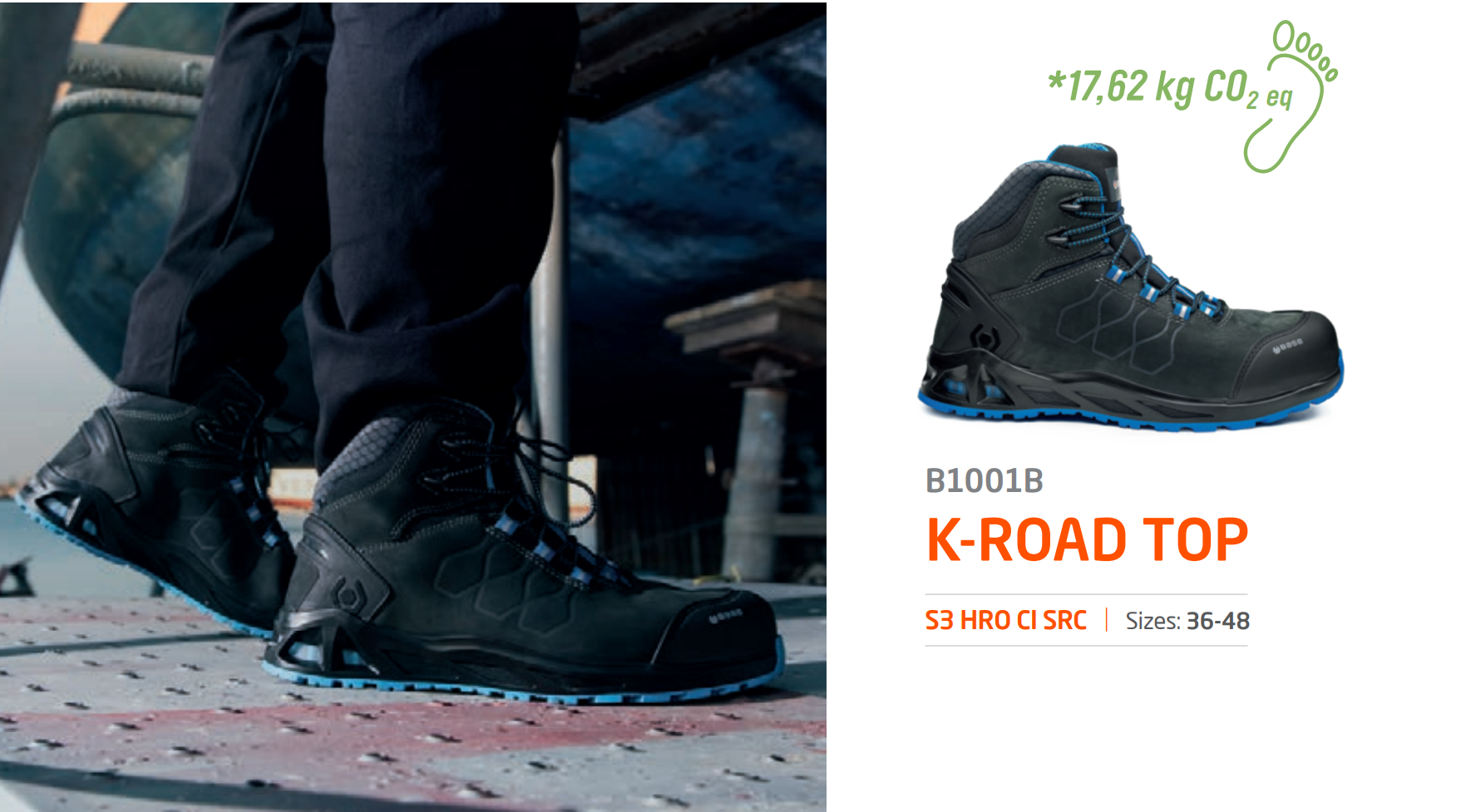 Base B1001B K-Road TOP S3 HRO SRC  İş Botu iş güvenliği ekipmanı