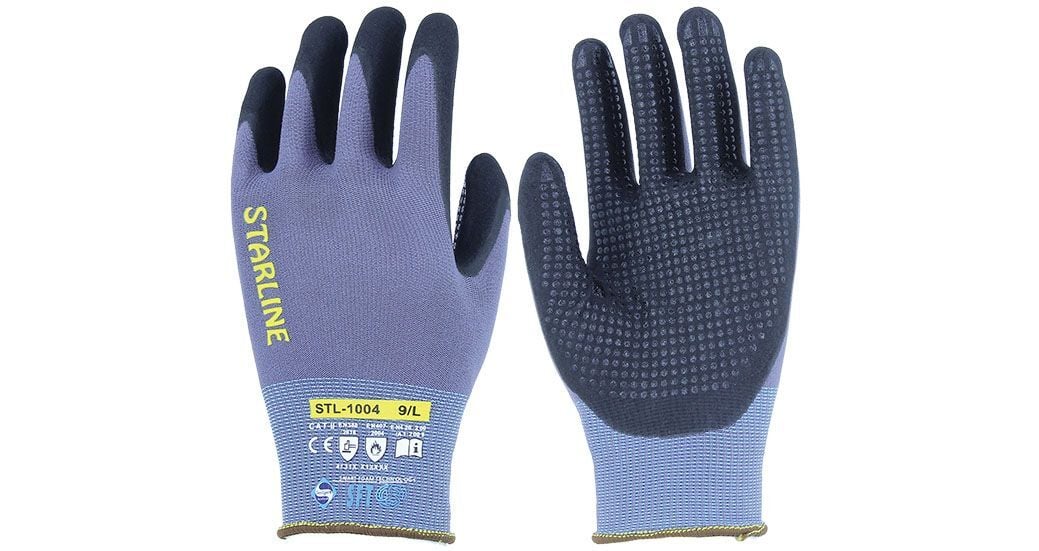 Starline STL-1004 Puan Takviyeli Köpük Nitril Eldiven (100°C Isı, 4131A) iş güvenliği ekipmanı