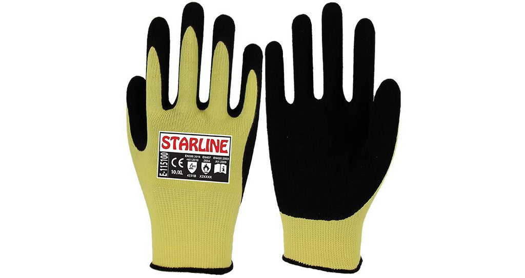 Starline E-115100 Kesilmez (B) ve Isıya Dayanıklı (250°) Nitril Eldiven Aramid Astar iş güvenliği ekipmanı