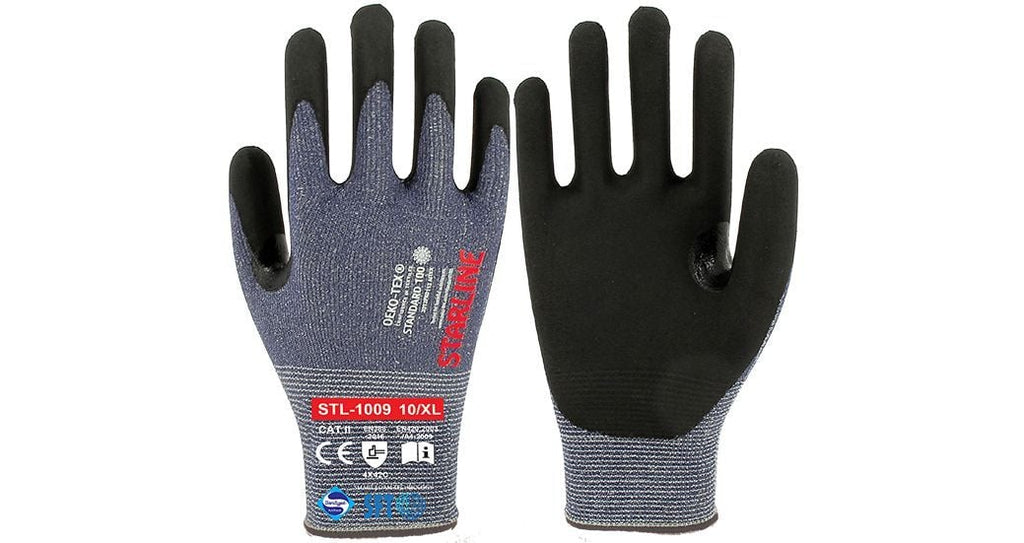 Starline STL-1009 C Seviye Kesilmez Köpük Nitril Eldiven (4X42C) iş güvenliği ekipmanı