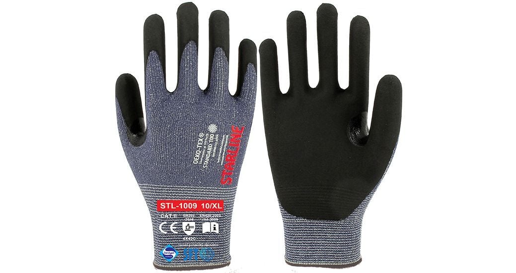 Starline STL-1009 C Seviye Kesilmez Köpük Nitril Eldiven (4X42C) iş güvenliği ekipmanı