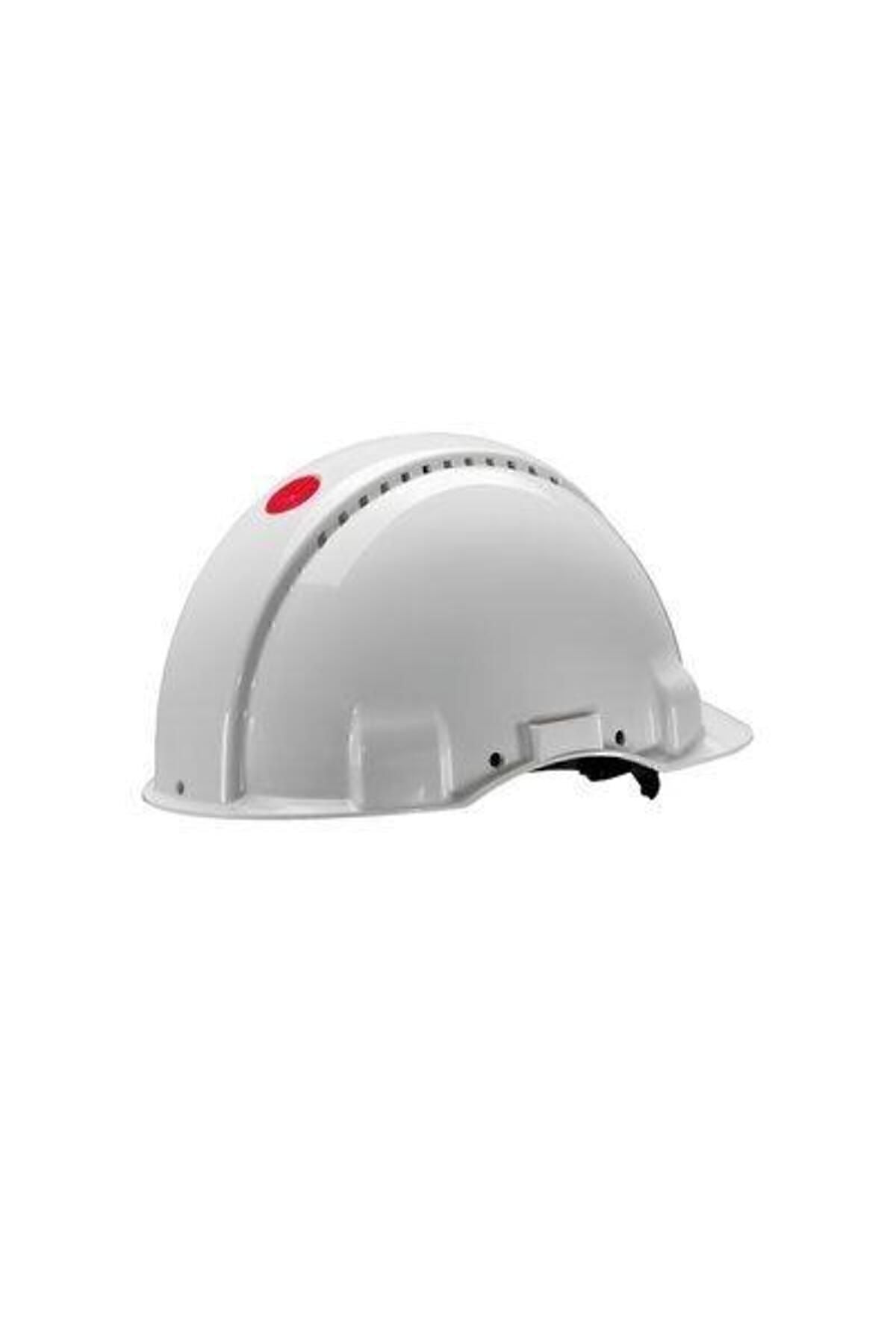 G3000 Beyaz Baret Mandallı, Havalandırmalı, Plastik Ter Bantlı, 20 Adet