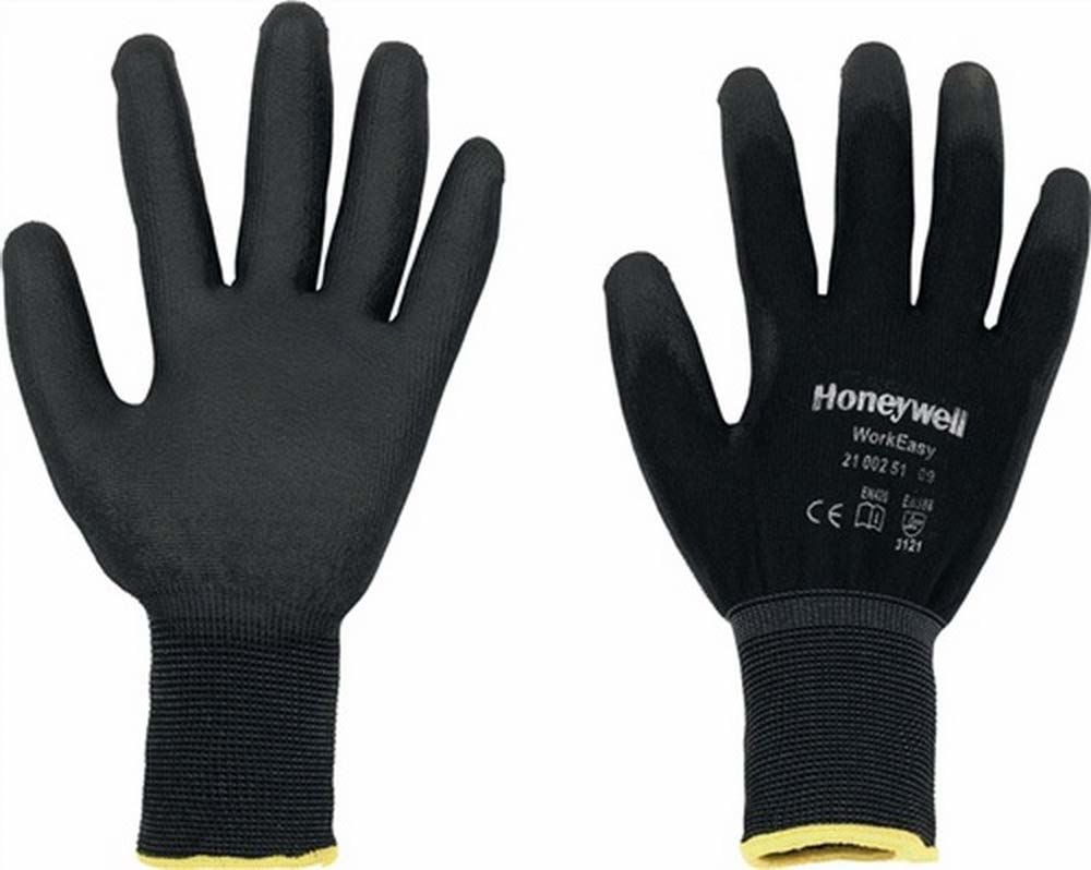 Honeywell 2100251 Workeasy Black, Hafif Polyester Örgü, PU Kaplı İş Eldiveni iş güvenliği ekipmanı