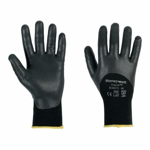 Honeywell 2232272 Polytril Air 3/4 Siyah Köpük Nitril Kaplı İş Eldiveni iş güvenliği ekipmanı