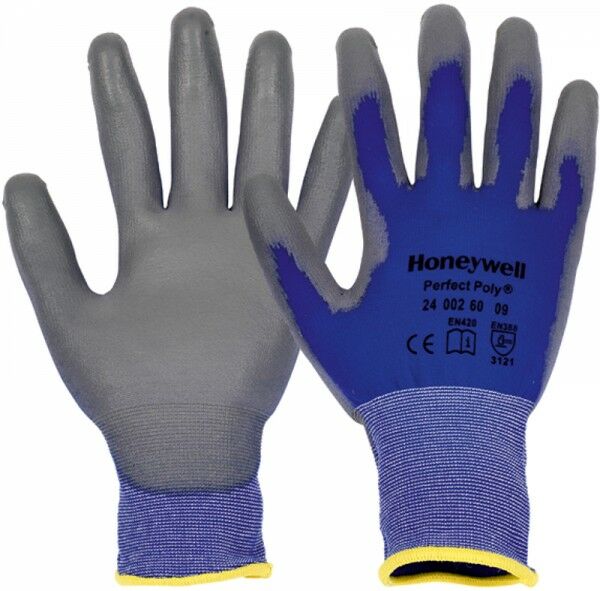 Honeywell 2400260 Perfect Poly Skin, Ekstra Hafif Polyamid Mavi Örgü, Gri iş güvenliği ekipmanı