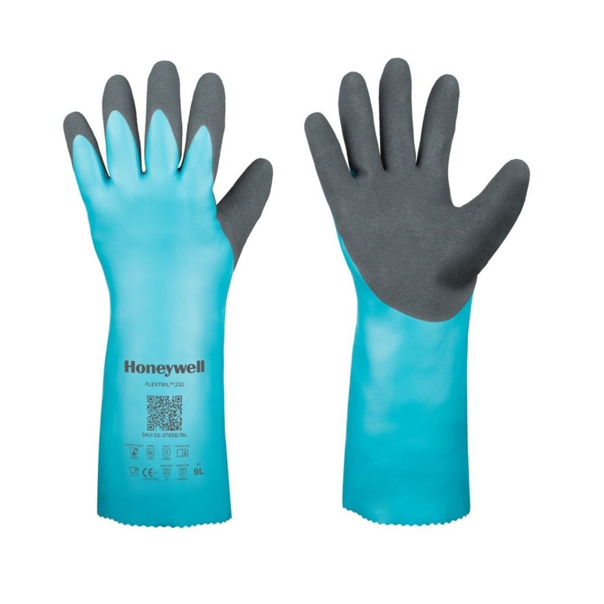 Honeywell FlexTril 231, Yeşil Nitril, Mikro Köpük Kaplı, EN 374-1 , EN407 iş güvenliği ekipmanı