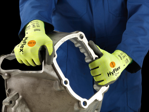 Ansell HyFlex® 11-423 Eldiven 100 ° Isı Dayanımı ve B Kesilme Dirençli Koruyucu iş güvenliği ekipmanı