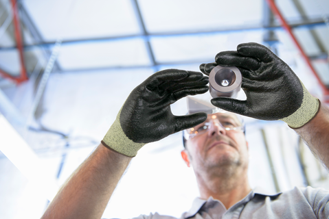 Ansell AN 11-550 Hyflex Siyah Nitril Eldiven 100 ° Isı Dayanımı ANSI Kesilme iş güvenliği ekipmanı