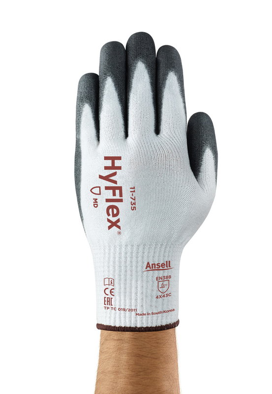 Ansell AN 11-735 Hyflex C Kesilmme Dirençli İş Eldiveni Gri iş güvenliği ekipmanı