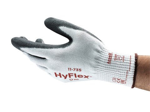 Ansell AN 11-735 Hyflex C Kesilmme Dirençli İş Eldiveni Gri iş güvenliği ekipmanı