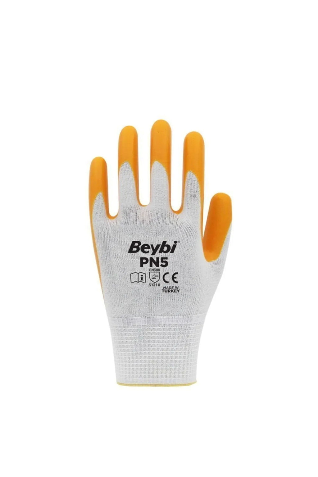 Beybi Pn5 Polyester Örme Nitril Kaplı Sarı İş Eldiveni