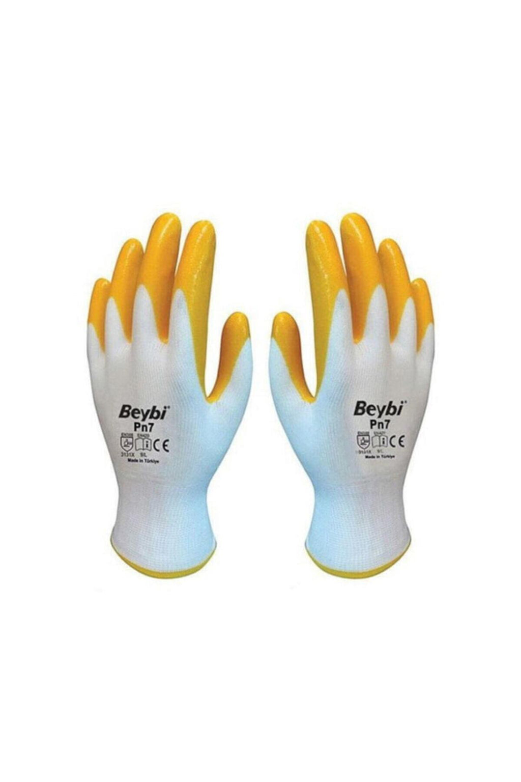 Beybi PN7 Polyester Örme Sarı Nitril İş Eldiveni