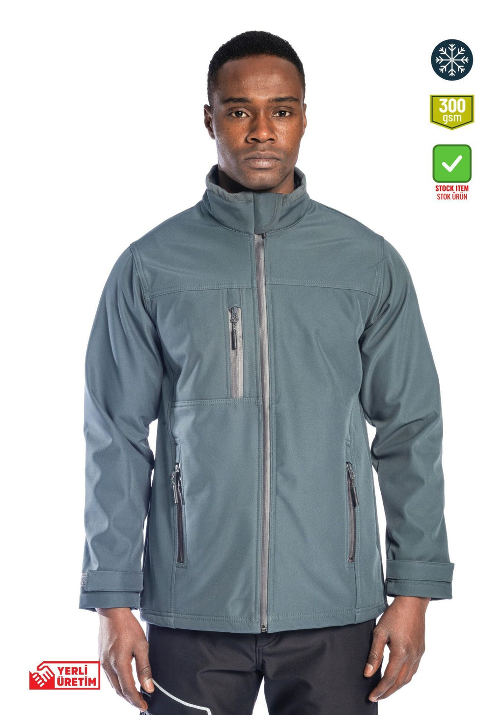 Safesawa Dark Softshell İş Ceketi  300 gsm iş güvenliği ekipmanı