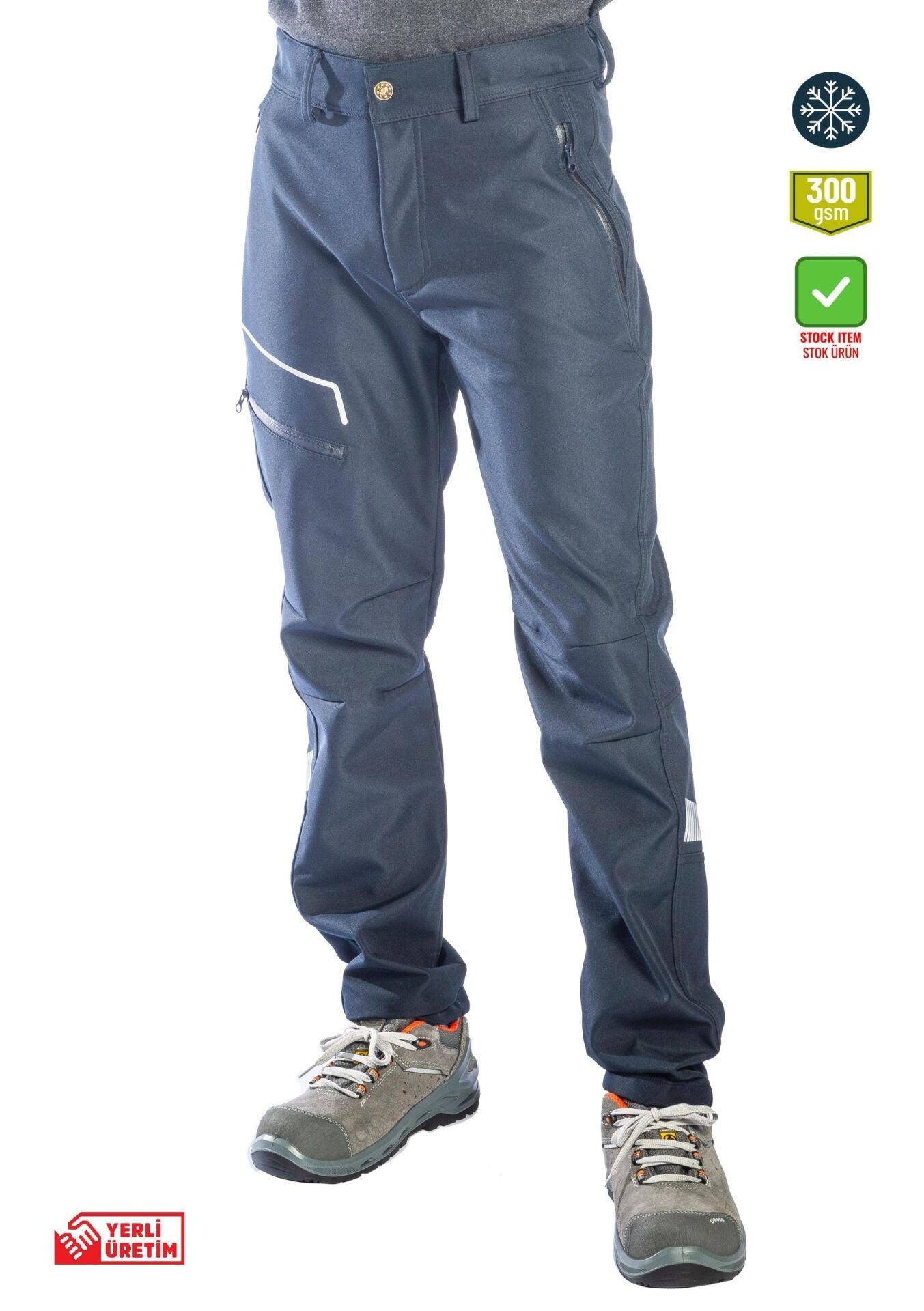Safesawa Dark Softshell İş Pantolonu Kışlık Reflektörlü iş güvenliği ekipmanı