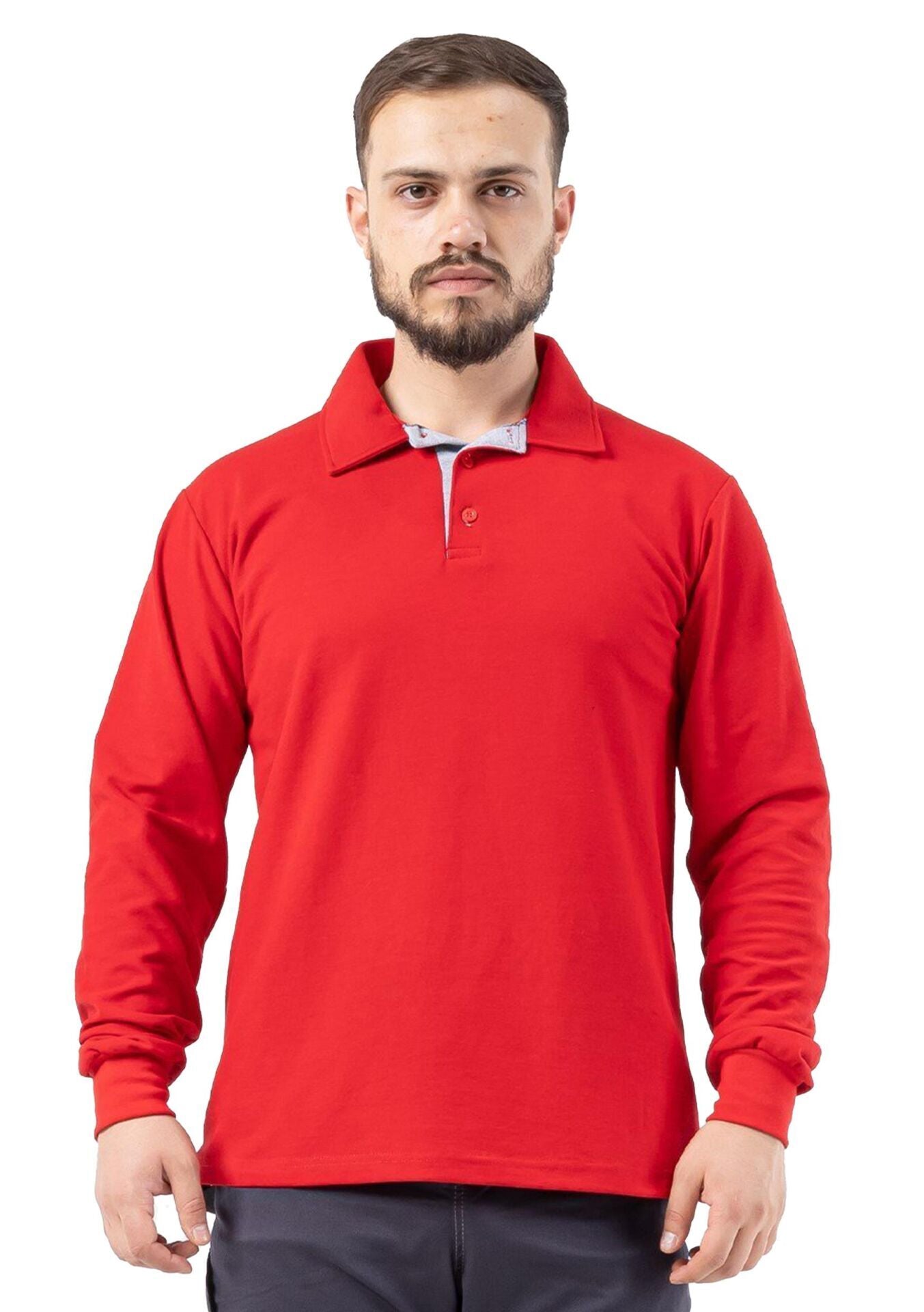 Safesawa Regular Polo Pike Uzun Kollu Tişört 200 gsm iş güvenliği ekipmanı