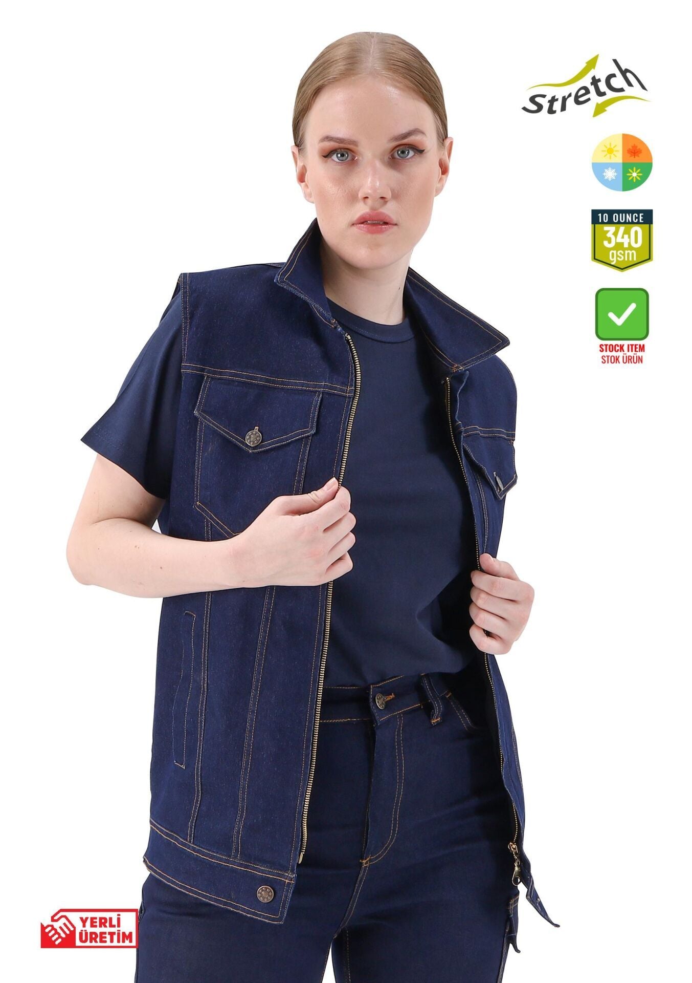 Safesawa Texas Kot Yelek 340 gsm iş güvenliği ekipmanı