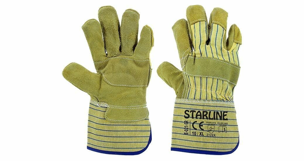 Starline E-021-SR Yarma Deri Montaj Eldiveni No:10 XL iş güvenliği ekipmanı